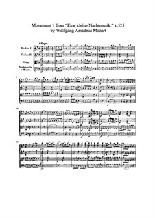 Allegro: Full score by Wolfgang Amadeus Mozart