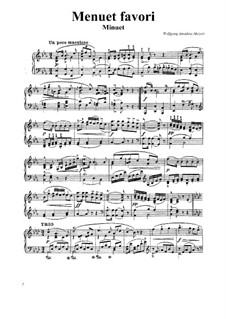 Minuet for Piano in E Flat Major: Minuet for Piano in E Flat Major by Wolfgang Amadeus Mozart