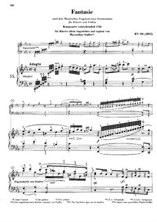 Fantasia for Piano No.2 in C Minor, K.396: For a single performer by Wolfgang Amadeus Mozart