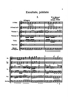 Exsultate, jubilate, K.165: Full score by Wolfgang Amadeus Mozart