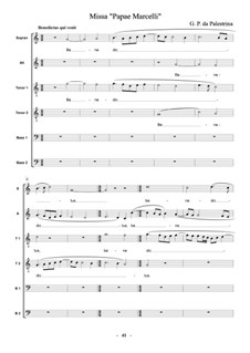 Missa Papae Marcelli: Benedictus by Giovanni da Palestrina