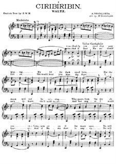Ciribiribin: For piano by Albert Pestalozza