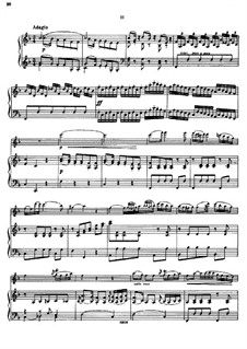 Concerto for Flute and Orchestra: Score for flute and piano. Movement II by Ignaz Pleyel