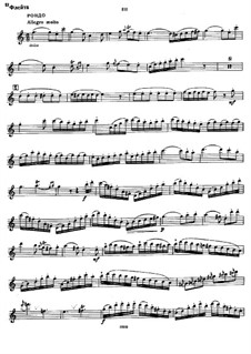 Concerto for Flute and Orchestra: Score for flute and piano. Movement III – flute part by Ignaz Pleyel