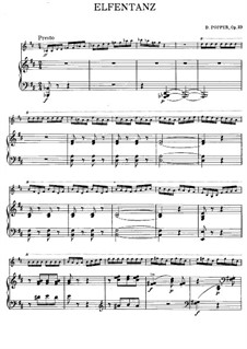 Dance of the Elves, Op.39: For violin and piano – score by David Popper