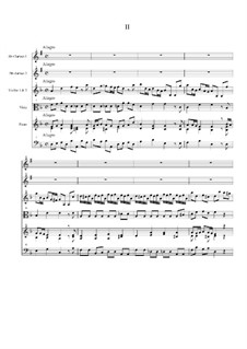 Concerto for Two Clarinets (Chalumeaux), Strings and Piano: Movement II by Georg Philipp Telemann