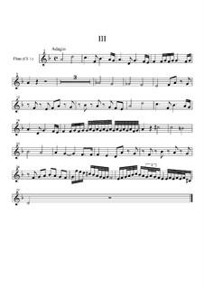 Concerto for Two Clarinets (Chalumeaux), Strings and Piano: Movement III – clarinet I or flute I part by Georg Philipp Telemann