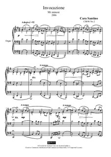 Invocation for organ in e minor, CS098 No.2: Invocation for organ in e minor by Santino Cara