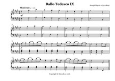 Ballo Tedesco: No.9 by Joseph Haydn