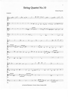 String Quartet No.10: String Quartet No.10 by Michael Repoulis