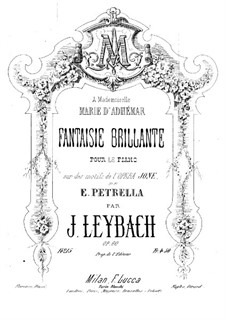 Fantasia on Themes from 'Jone' by Petrella, Op.60: For piano by Joseph Leybach