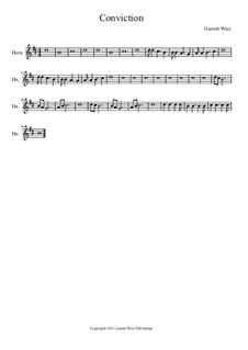 Conviction, Op.1: Horn part by Garrett Wise