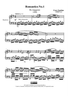 Romantic piano No.1 in d minor, CS040 No.1: Romantic piano No.1 in d minor by Santino Cara