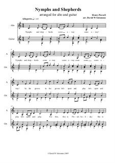 The Libertine. Nymphs and Shepherds, Z.600: For alto and guitar by Henry Purcell
