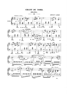 Chant du nord, Op.152: For a single performer by Gustav Lange