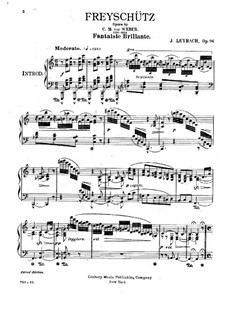 Fantasia on Themes from 'The Freeshooter' by Weber, Op.96: For piano by Joseph Leybach