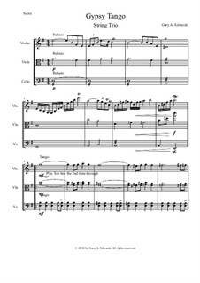 The Gypsy Tango: For string trio by Gary Edwards