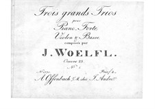 Three Grand Piano Trios, Op.23: Trio No.1 – piano part by Joseph Woelfl