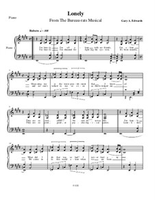Lonely: For piano solo by Gary Edwards