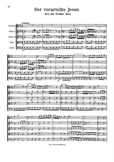 Der verurteilte Jesus. Arie der Tochter Zion: Der verurteilte Jesus. Arie der Tochter Zion by Johann Ernst Eberlin