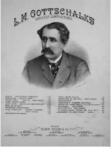 Slumber on, Baby Dear (La Ninnarella), RO 28: For voice and piano by Louis Moreau Gottschalk