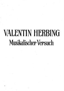 Musikalischer Versuch: Vollständiger Satz by Valentin Herbing