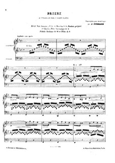 Oratorio de Noël (Christmas Oratorio), Op.12: Prière, for organ by Camille Saint-Saëns