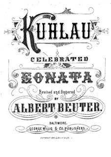 Three Sonatas for Piano. Sonata in B Flat Major, Op.52 No.2: Three Sonatas for Piano. Sonata in B Flat Major by Friedrich Kuhlau