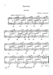 Miniatures for Piano Four Hands: Ballad by Leopold Godowsky