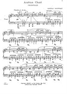 Miniatures for Piano Four Hands: Arabian chant. Version for piano by Leopold Godowsky