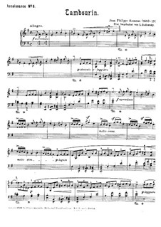 Tambourin in E Minor: For piano by Jean-Philippe Rameau