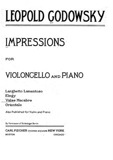 Twelve Impressions for Violin and Piano: No.9 Valse macabre by Leopold Godowsky