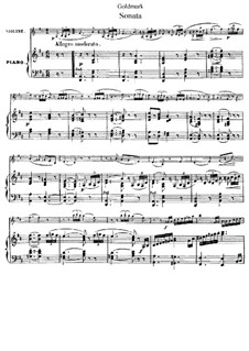 Sonata for Violin and Piano, Op.25: Score by Karl Goldmark