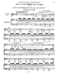 Liebeslieder, Op.4: No.1-3 by Peter Cornelius