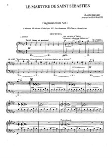 Le Martyre de Saint Sébastien, L.124: Fragments, for Piano Four Hands by Claude Debussy