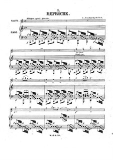 Six morceaux pour flûte et piano, Op.19:  No.1 Reproche by Adolf Terschak
