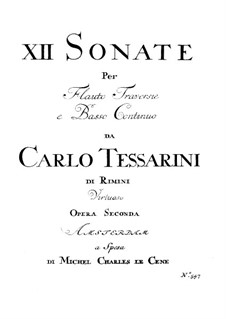Sonatas for Flute (or Violin) and Basso Continuo, Op.2, 14: Sonatas for Flute (or Violin) and Basso Continuo by Carlo Tessarini