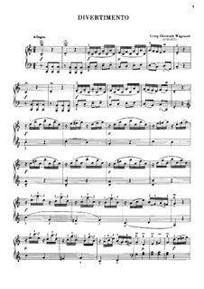 Divertimento in C Major: For piano by Georg Christoph Wagenseil
