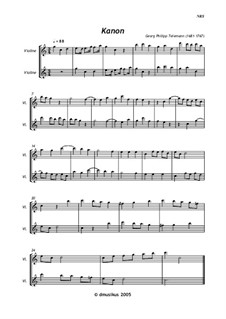 Kanon: Kanon by Georg Philipp Telemann