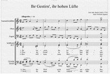 Ihr Gestirn', ihr hohen Lüfte: Für Chor, Blockflöte, Oboe und Fagott by Johann Sebastian Bach