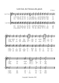 Lobt Gott, ihr Christen alle gleich by N. Herman - sheet music on MusicaNeo