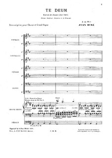 Te Deum: Te Deum by Jean Huré