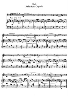 Mille pene: For flute and piano – score and solo part by Christoph Willibald Gluck