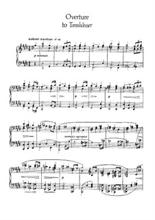 Fragments: Overture, for piano by Richard Wagner
