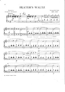 The Skaters Waltz: For piano by Émile Waldteufel