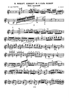 Cadenzas to Concerto No.3 in G Major by Mozart: Cadenzas to Concerto No.3 in G Major by Mozart by Eugène Ysaÿe