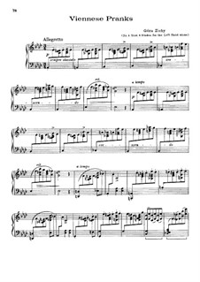 Viennese Pranks for the Left Hand Alone: For piano by Géza Zichy