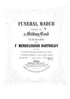 Funeral March, Op.103: For piano by Felix Mendelssohn-Bartholdy