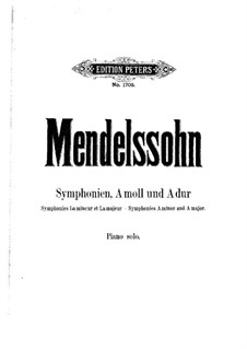 Symphony No.3 in A Minor 'Scottish', Op.56: Version for piano by Felix Mendelssohn-Bartholdy