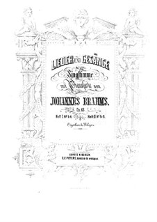 Romances and Songs, Op.63: Complete set by Johannes Brahms